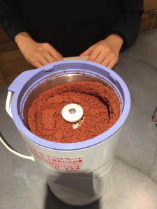 ミキサーにかけるとパウダー状に